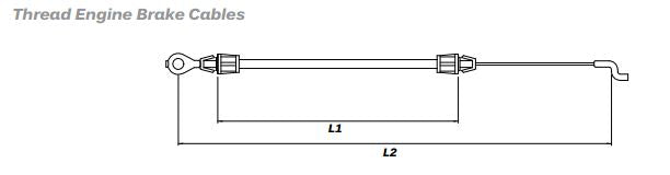 STIGA Engine Brake Cable L=1215