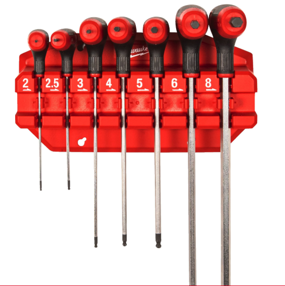 MILWAUKEE HEX-RUUVITALTAT T-KAHVALLA 7P
