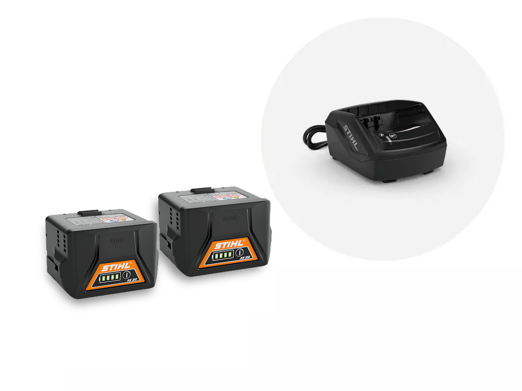 STIHL AK 20 akkusarja - 2 akkua + laturi-kopio-220542