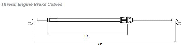 STIGA Engine Brake Cable L=1227