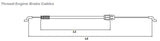 STIGA Engine Brake Cable L=1227