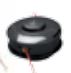 STIGA Nylon Head [M8-Male Lh-Thread]
