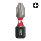 MILWAUKEE TERÄ SHOCKWAVE PH2 X 25MM P2
