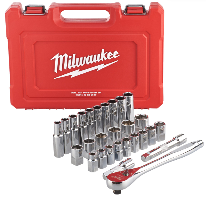 MILWAUKEE HYLSYSARJA RÄIKÄLLÄ 1/2' MM 28P