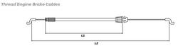 STIGA Engine Brake Cable L=1227