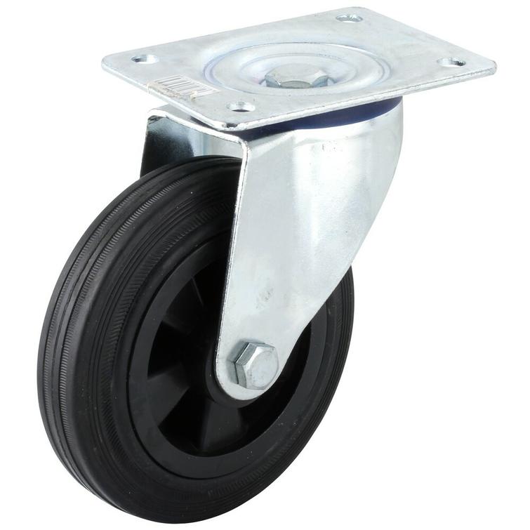 PYÖRÄ VAUNUN KÄÄNT.160MM MUSTA XPS16040