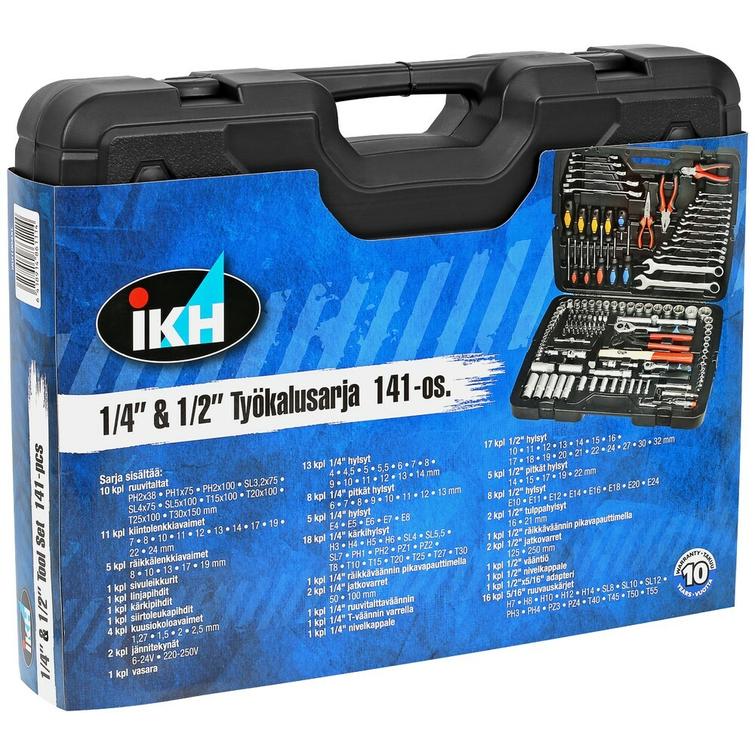 TYÖKALUSARJA 1/4' JA 1/2' 141-OS. IKH1004XL