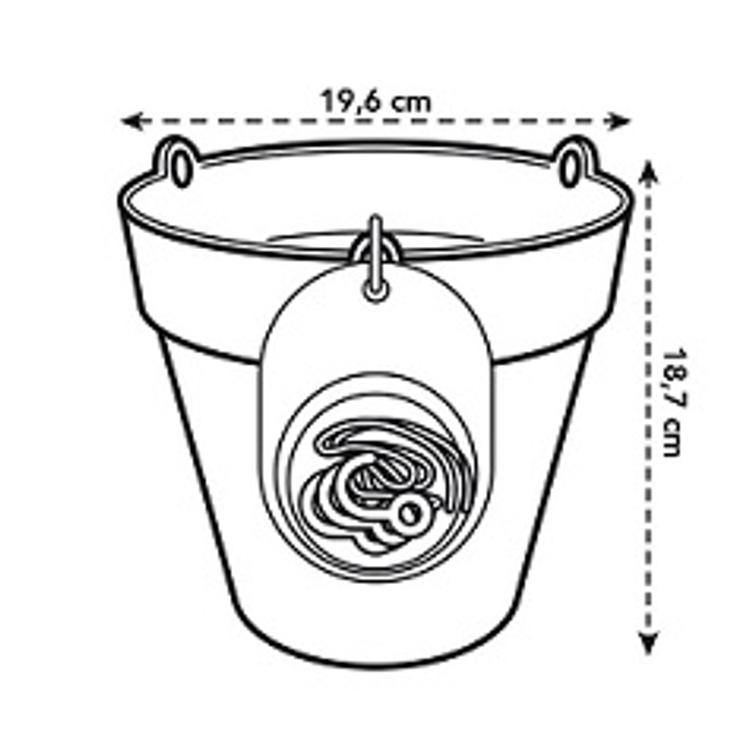 Elho Loft Urban amppeli, valkoinen 4302211