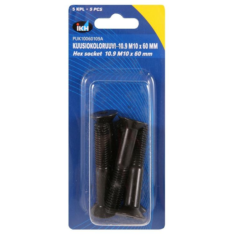 KUUSIOKOLORUUVI M10X60 10.9 5KPL UPPO DI PUK10060109A