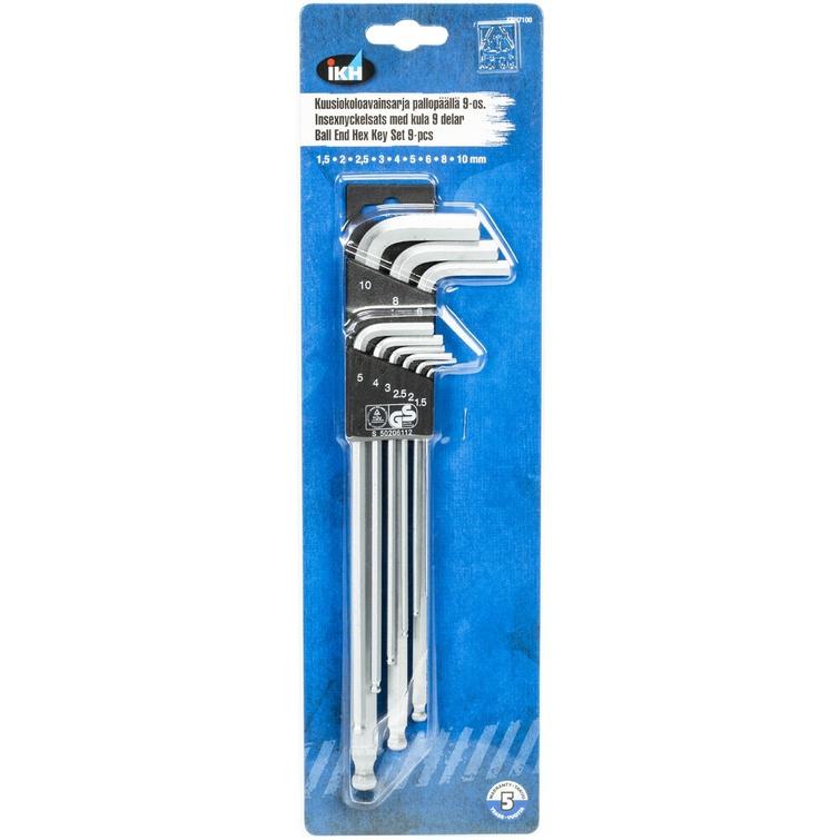 KUUSIOKOLOAVAINSARJA 9-OS. 1,5-10MM