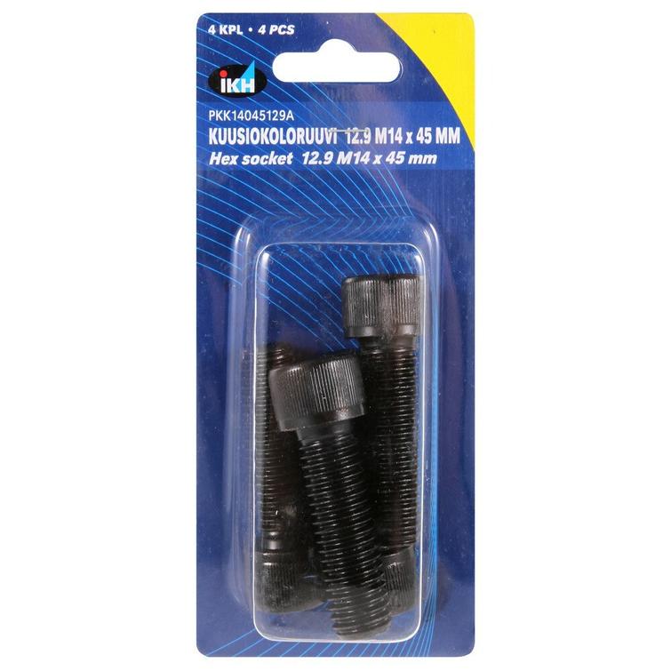 KUUSIOKOLORUUVI M14X45 12.9 4KPL DIN912 PKK14045129A