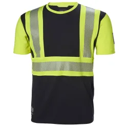 HELLY HANSEN T-PAITA M ICU FL.KELT/MUSTA LK1 EN20471