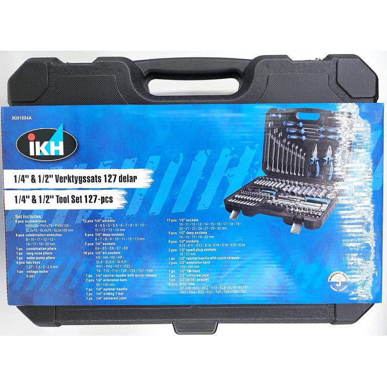 TYÖKALUSARJA 1/4' JA 1/2' 127-OS.