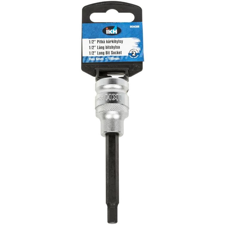 KUUSIOKOLOKÄRKIHYLSY 1/2' 6MM 100MM IKH4306