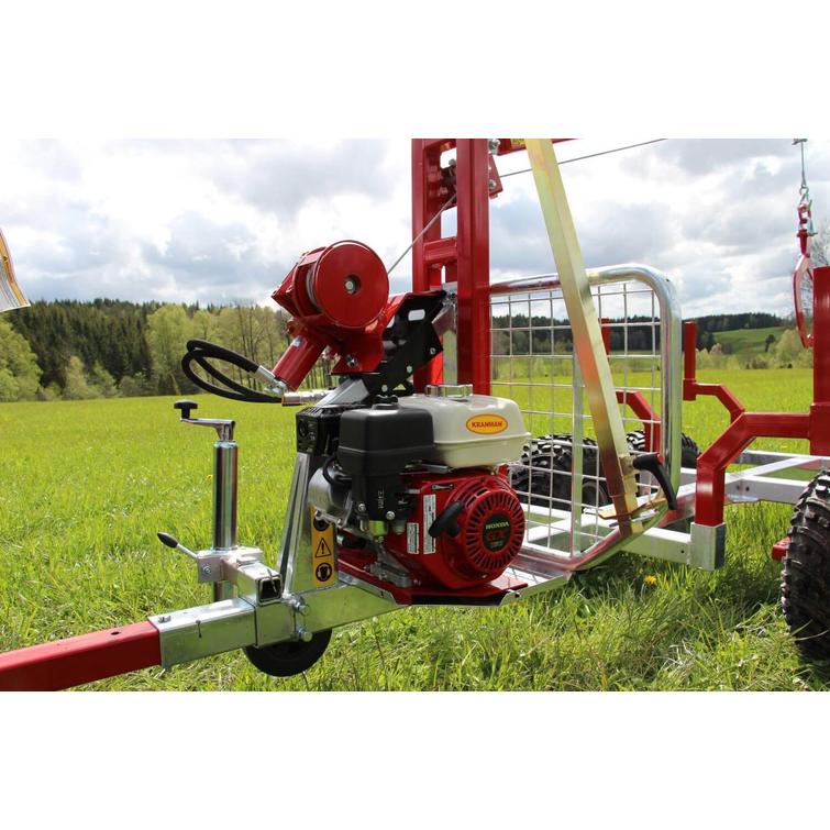 KRANMAN Metsävaunu paketti KP1120. Vaijerikuormaaja, hydrauliaggregaatti, tukijalka, TS200 saksi