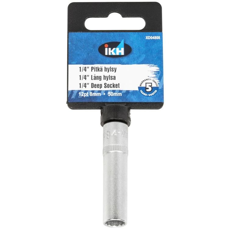HYLSY 1/4' 12-KULMA M 8 PITKÄ (50MM) XD04808