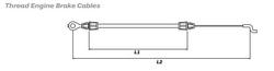STIGA Engine Brake Cable L=1233