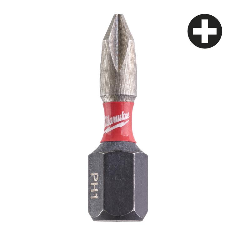 MILWAUKEE TERÄ SHOCKWAVE PH1 X 25MM P2