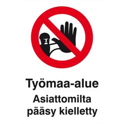 OPASTE 300X400 TYÖMAA-ALUE ASIATTOMILTA