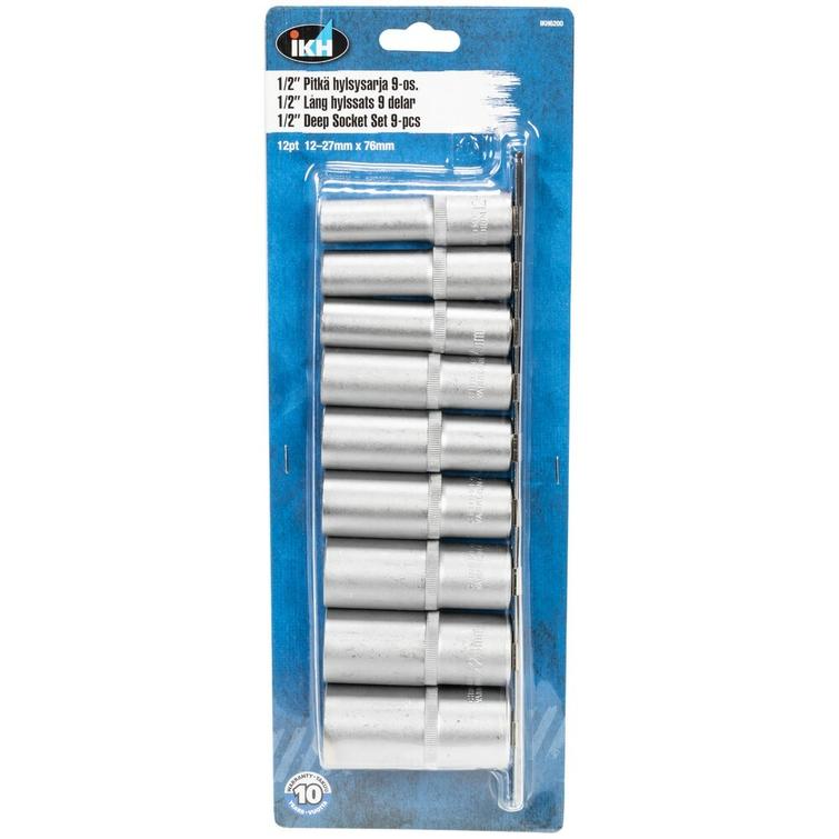 HYLSYSARJA 1/2' 12-27MM 12-KULMA PITKÄT IKH6200
