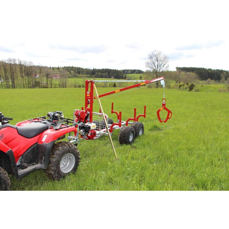 KRANMAN Metsävaunu paketti KP1120. Vaijerikuormaaja, hydrauliaggregaatti, tukijalka, TS200 saksi