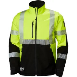 HELLY HANSEN SOFTSHELL TAKKI XL ICU FL.KELT/MUSTA LK3 EN20471