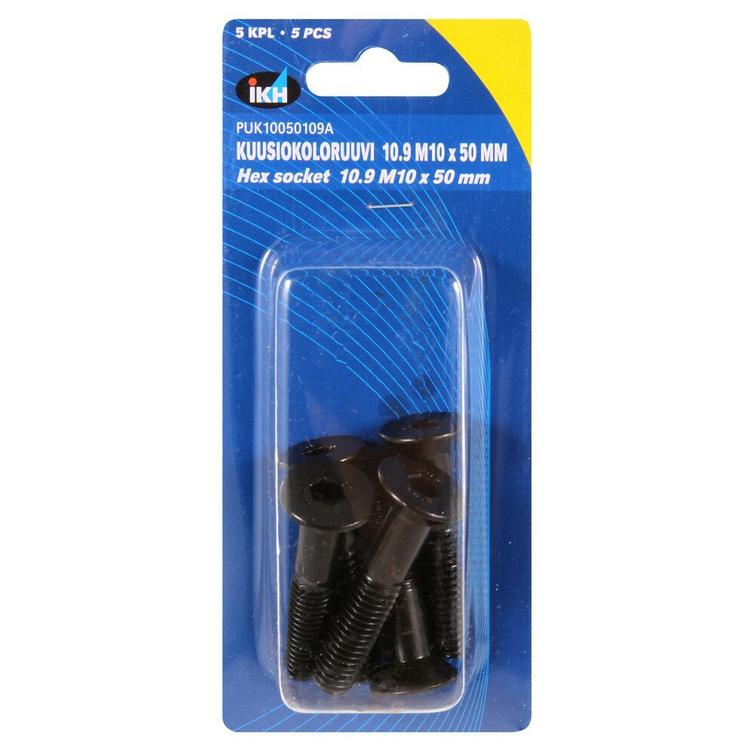 KUUSIOKOLORUUVI M10X50 10.9 5KPL UPPO DI PUK10050109A