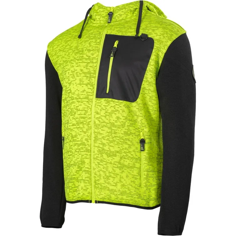 PATRON FLEECE NEULETAKKI L INDIUM KELTAINEN/MUSTA