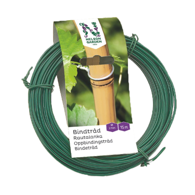 Rautalanka muovitettu vihreä Ä2mm 15m 6037