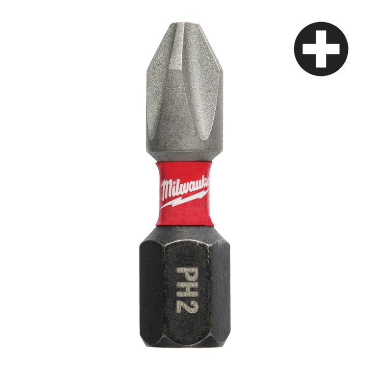MILWAUKEE TERÄ SHOCKWAVE PH2 X 25MM P2