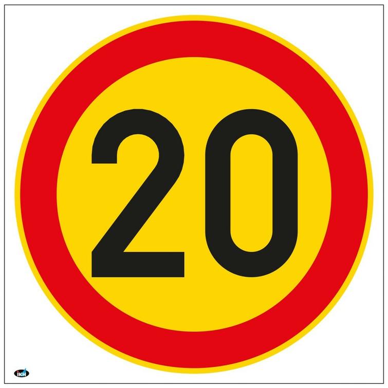 OPASTE NOPEUSRAJOITUS 20KM/H 300X300 MUO TRA158M