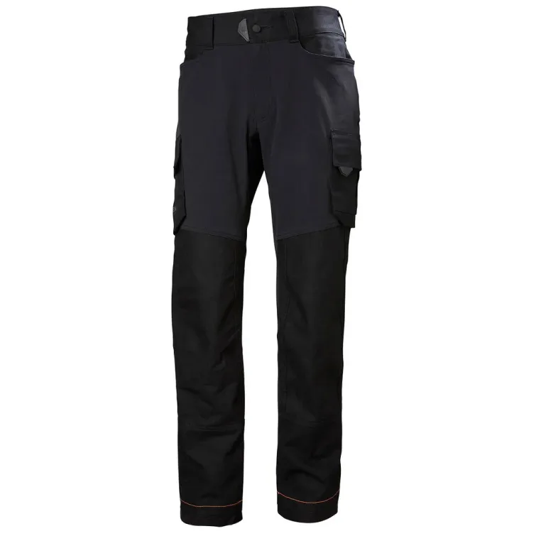 HELLY HANSEN HOUSUT STRETCH C54 CHELSEA EVO MUSTA CARGO