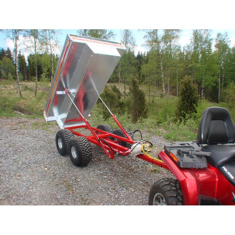 KRANMAN Dumpperivaunu FL250V, Isommat pyörät 300/65-12” 8 kankaiset. Sis. relee ja kaapeli sarja.