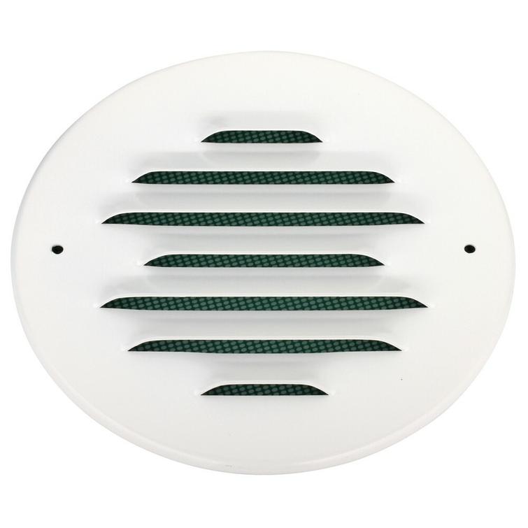 ULKOSÄLEIKKÖ PTUP 125MM PYÖREÄ VALKOINEN HE0146