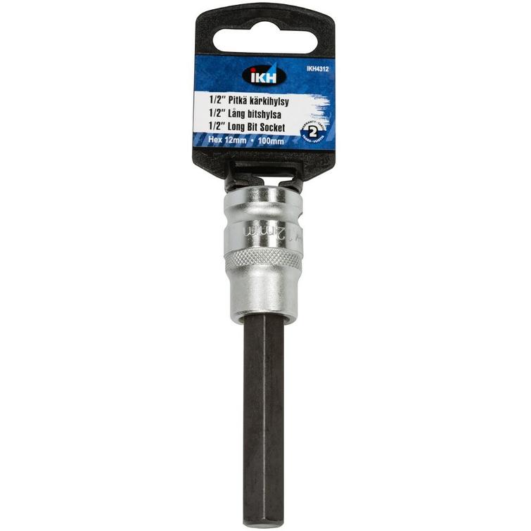 KUUSIOKOLOKÄRKIHYLSY 1/2' 12MM 100MM IKH4312