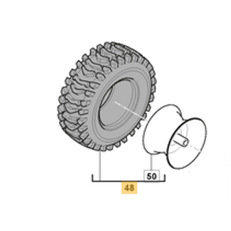 STIGA Complete Right Wheel 16*4.8-8 - St5266Pb
