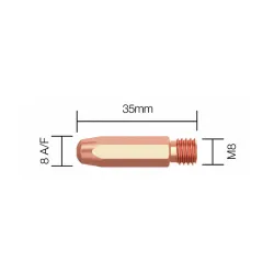 VIRTASUUTIN M8 1,0MM/35MM 5 KPL KEMPPI