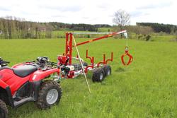 KRANMAN Metsävaunu paketti KP1120. Vaijerikuormaaja, hydrauliaggregaatti, tukijalka, TS200 saksi