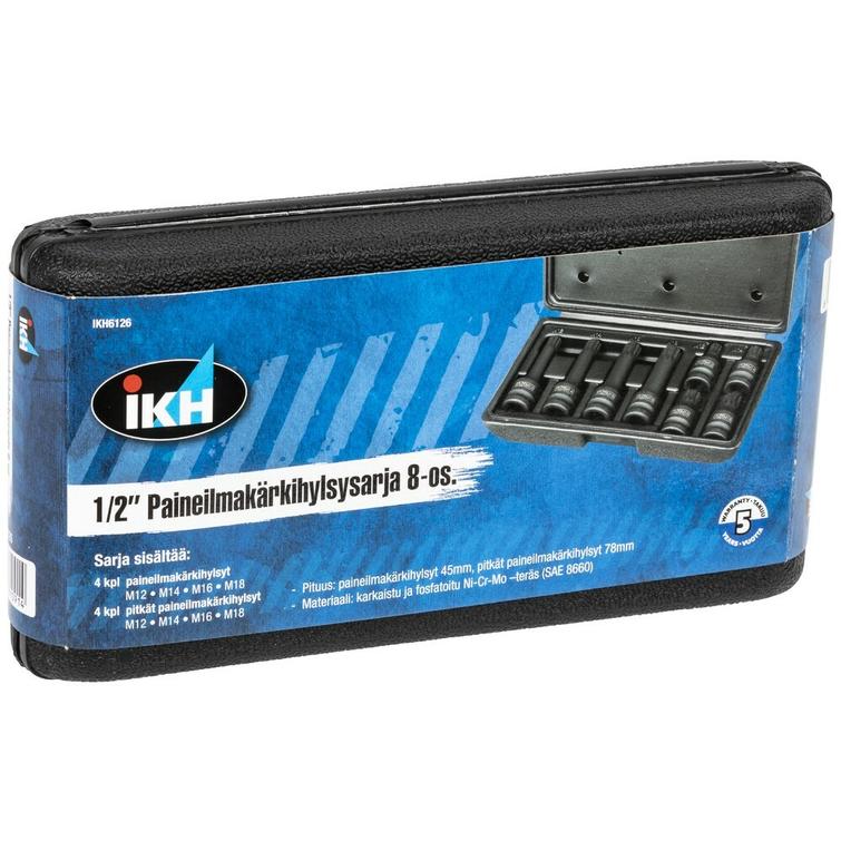 TÄHTIHYLSYSARJA XZN 1/2' M12-M18 8-OS. IKH6126