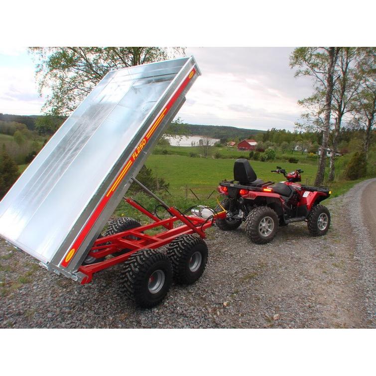 KRANMAN Dumpperivaunu FL250V, Isommat pyörät 300/65-12” 8 kankaiset. Sis. relee ja kaapeli sarja.