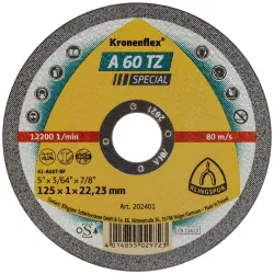 KATKAISULAIKKA 125X1,0X22,2MM A60TZ SPEC