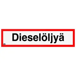 OPASTE 400x100 DIESELÖLJYÄ, MUOVI