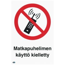 OPASTE MATKAPUHELIMEN KÄYTTÖ KIELETTY TRA121M